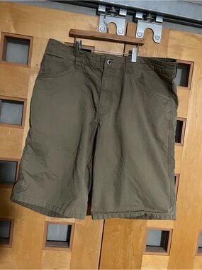 Patagonia Men's Olive Flat-Front Hiking Shorts
